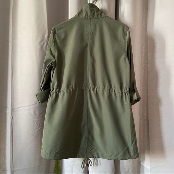 Sanctuary Olive Trench Drawstring Jacket M - Picture 6 of 14